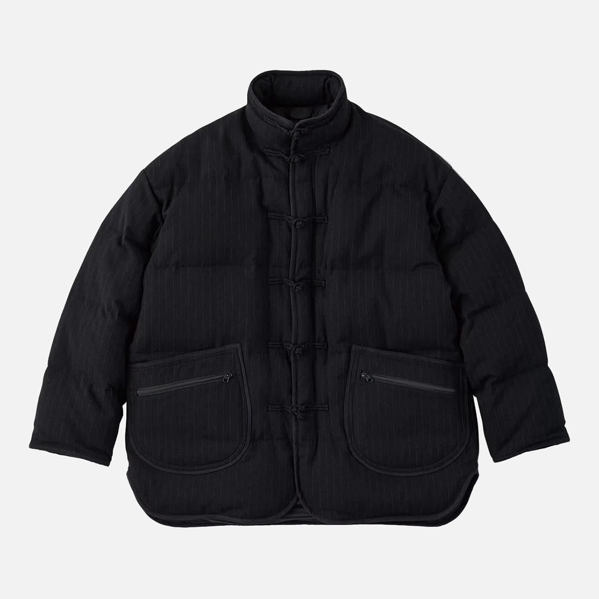 PIN STRIPE CHINESE DOWN JACKET