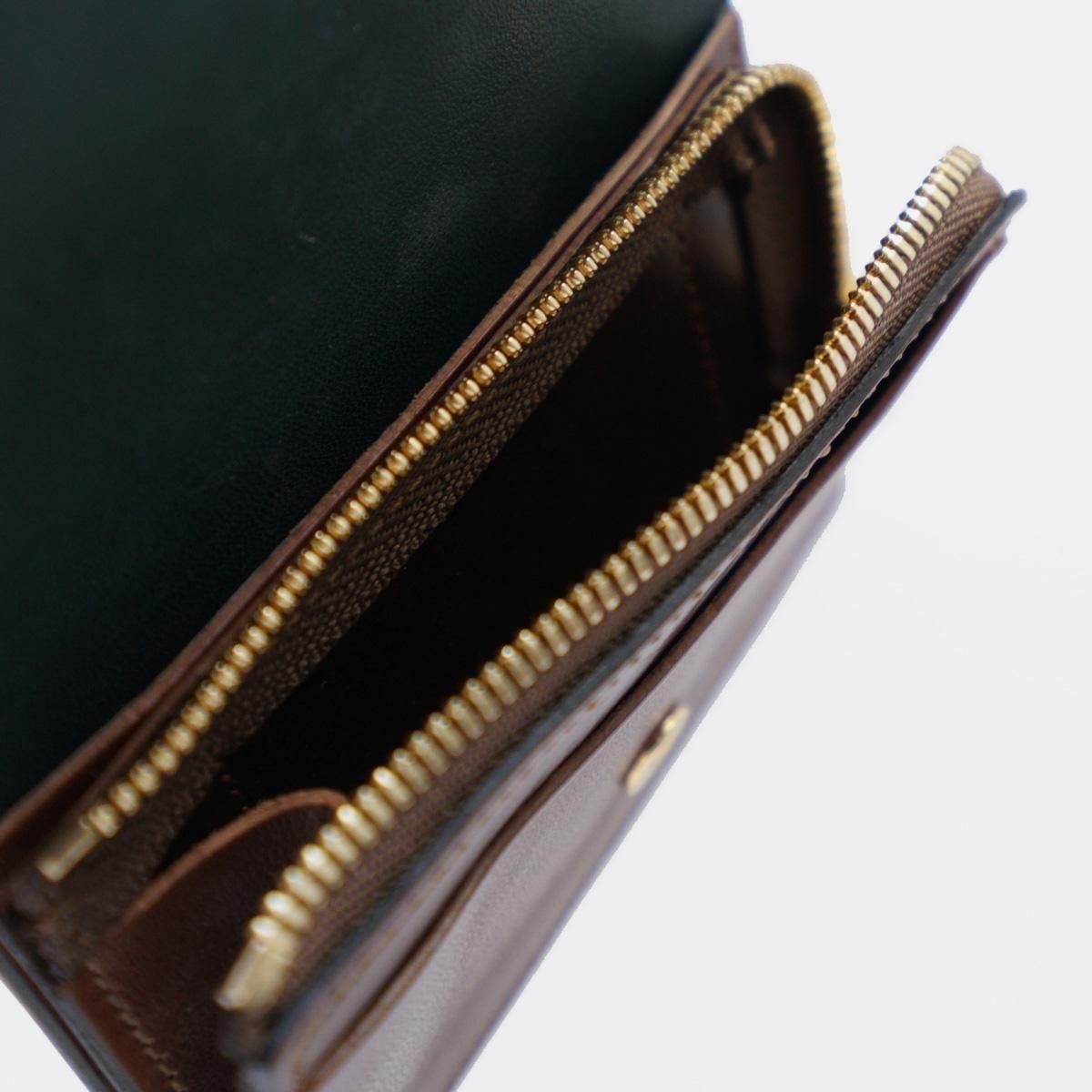 CHANGE PURSE /BLACK×BROWN