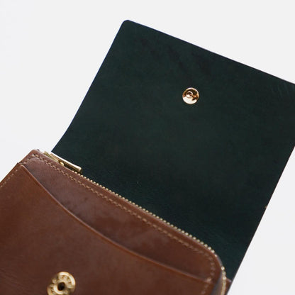 CHANGE PURSE /BLACK×BROWN