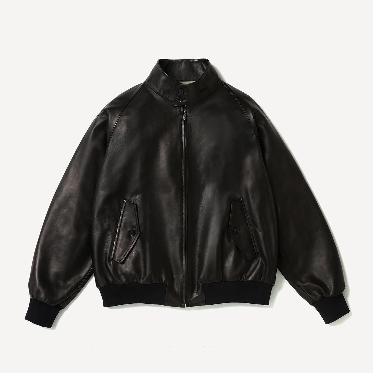 LEATHER HARRINGTON JACKET