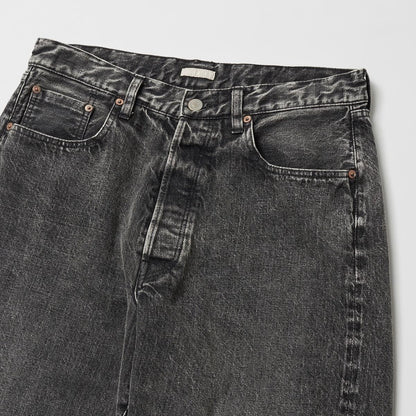 VINTAGE WASHED SELVEDGE BLACK DENIM 5P PANTS