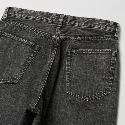 VINTAGE WASHED SELVEDGE BLACK DENIM 5P PANTS