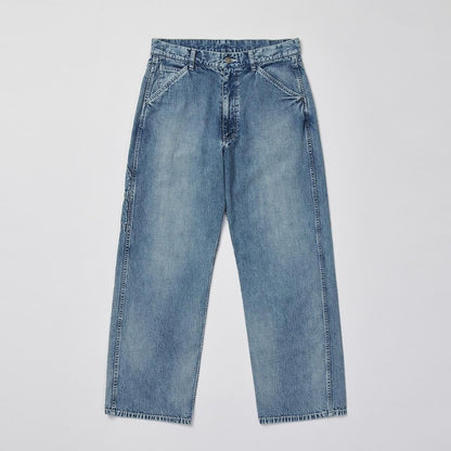 FADED LIGHT DENIM PAINTER PANTS