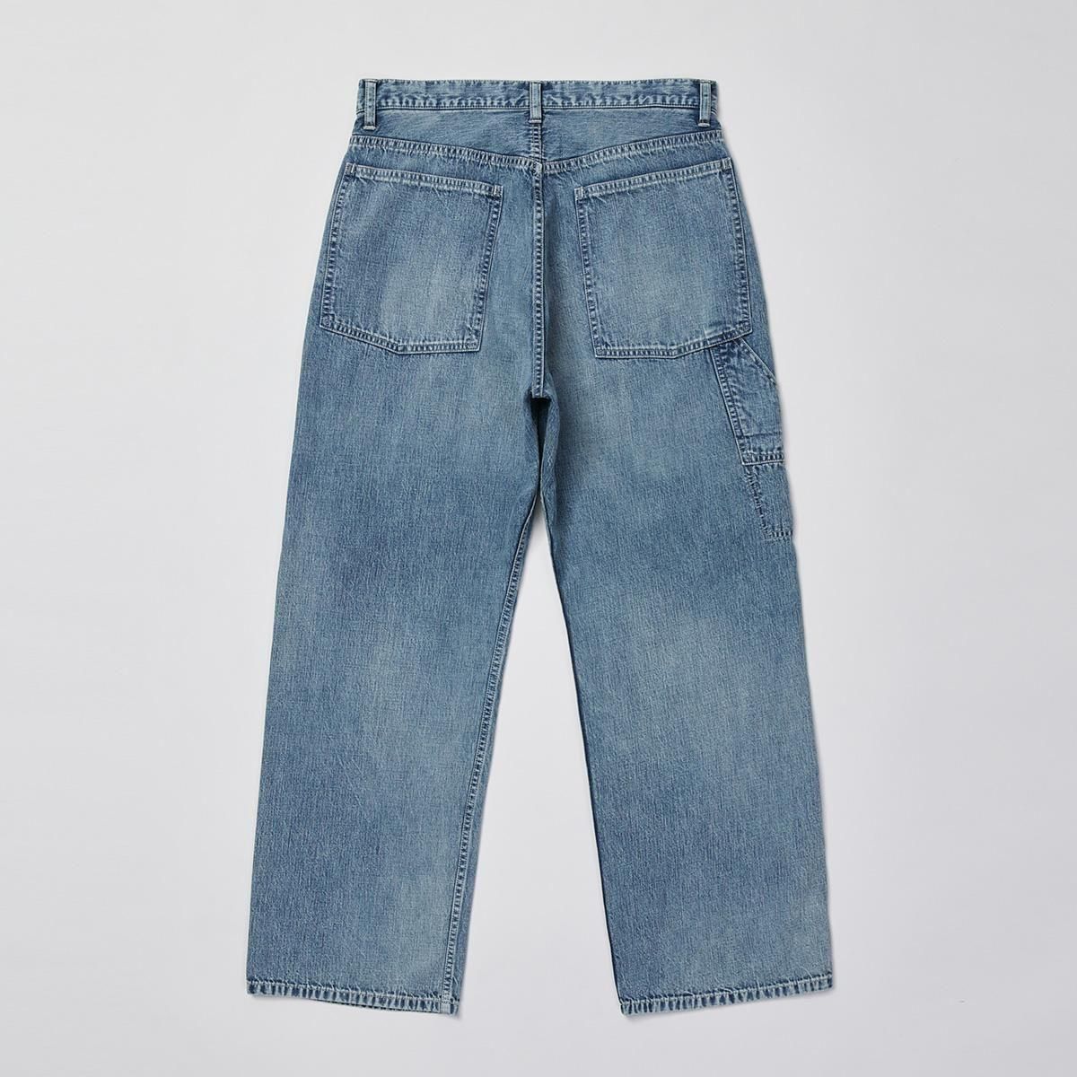 FADED LIGHT DENIM PAINTER PANTS