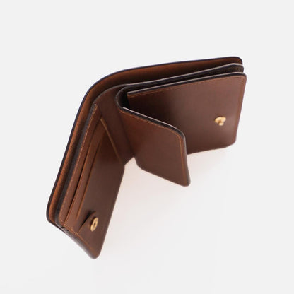 POST WALLET / BURGUNDY x BROWN