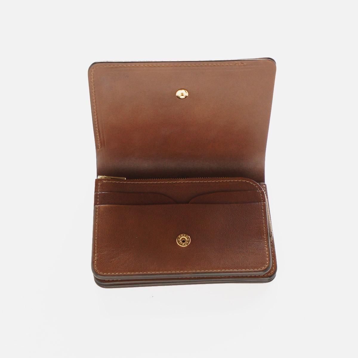 SHORT WALLET / DARK COGNAC × BROWN