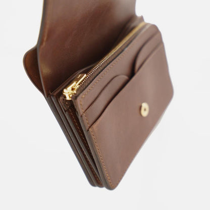 SHORT WALLET / DARK COGNAC × BROWN