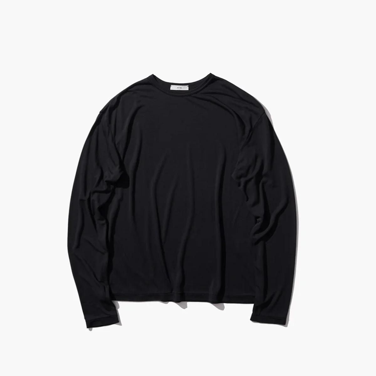 MODAL SILK JERSEY CREWNECK PULLOVER
