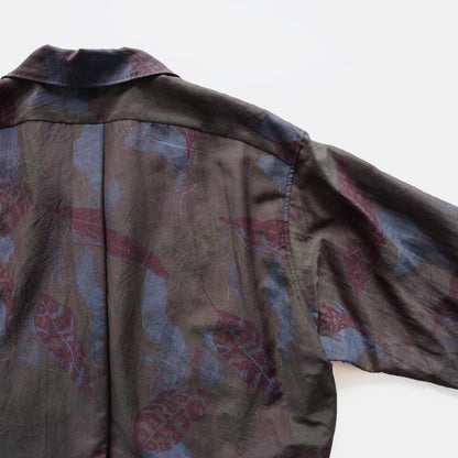 OPEN COLLAR SHIRTS LEAF PRINT