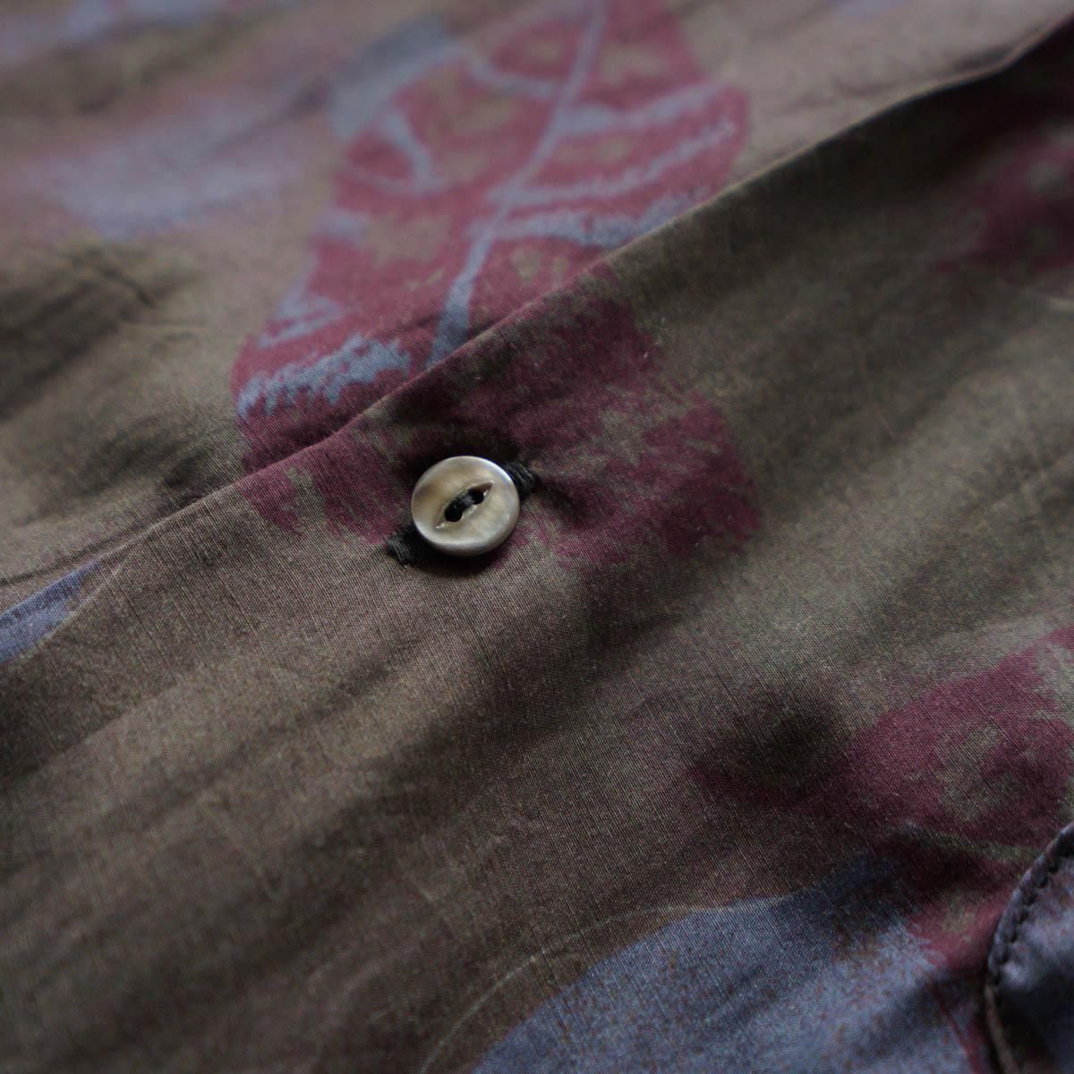 OPEN COLLAR SHIRTS LEAF PRINT