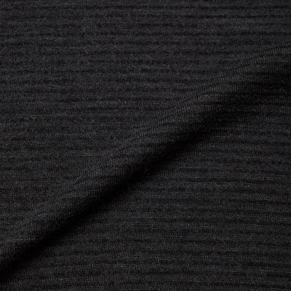 SUPER FINE WOOL COTTON TURTLE-NECK TOP (BLACK × CHARCOAL)