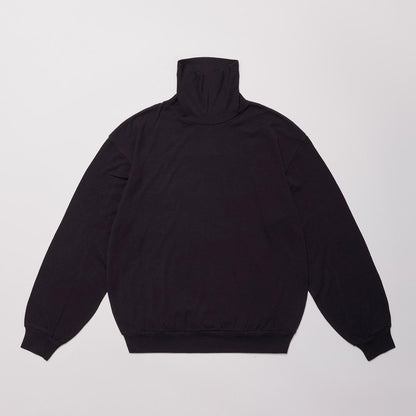 SUPER FINE WOOL COTTON TURTLENECK TOP (FRENCH NAVY)