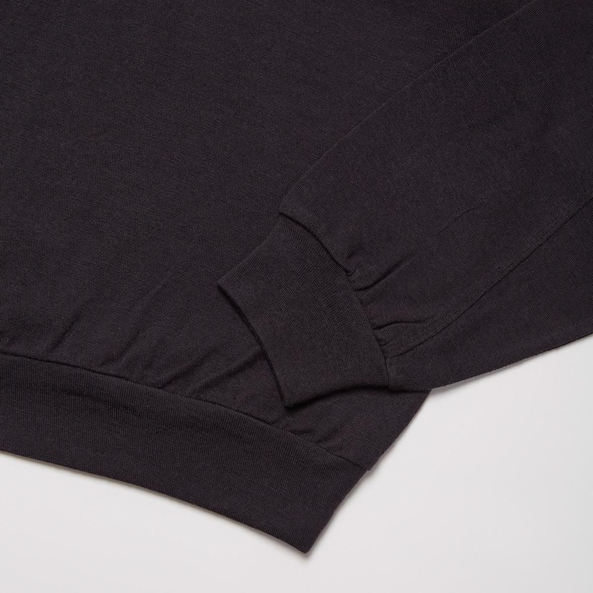 SUPER FINE WOOL COTTON TURTLENECK TOP (FRENCH NAVY)