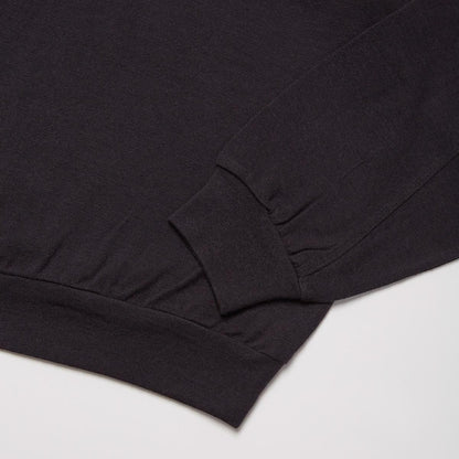 SUPER FINE WOOL COTTON TURTLENECK TOP (FRENCH NAVY)