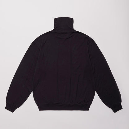 SUPER FINE WOOL COTTON TURTLENECK TOP (FRENCH NAVY)