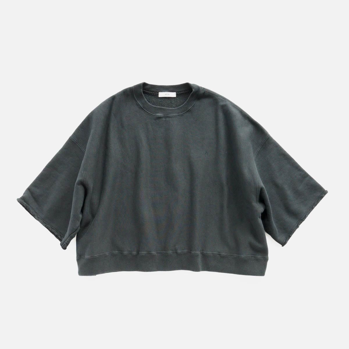 NATURAL DYED URAKE OVERSIZED HALF SLEEVE SWEAT