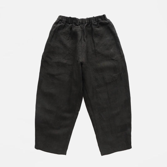 Linen-Hemp Jacquard Pants