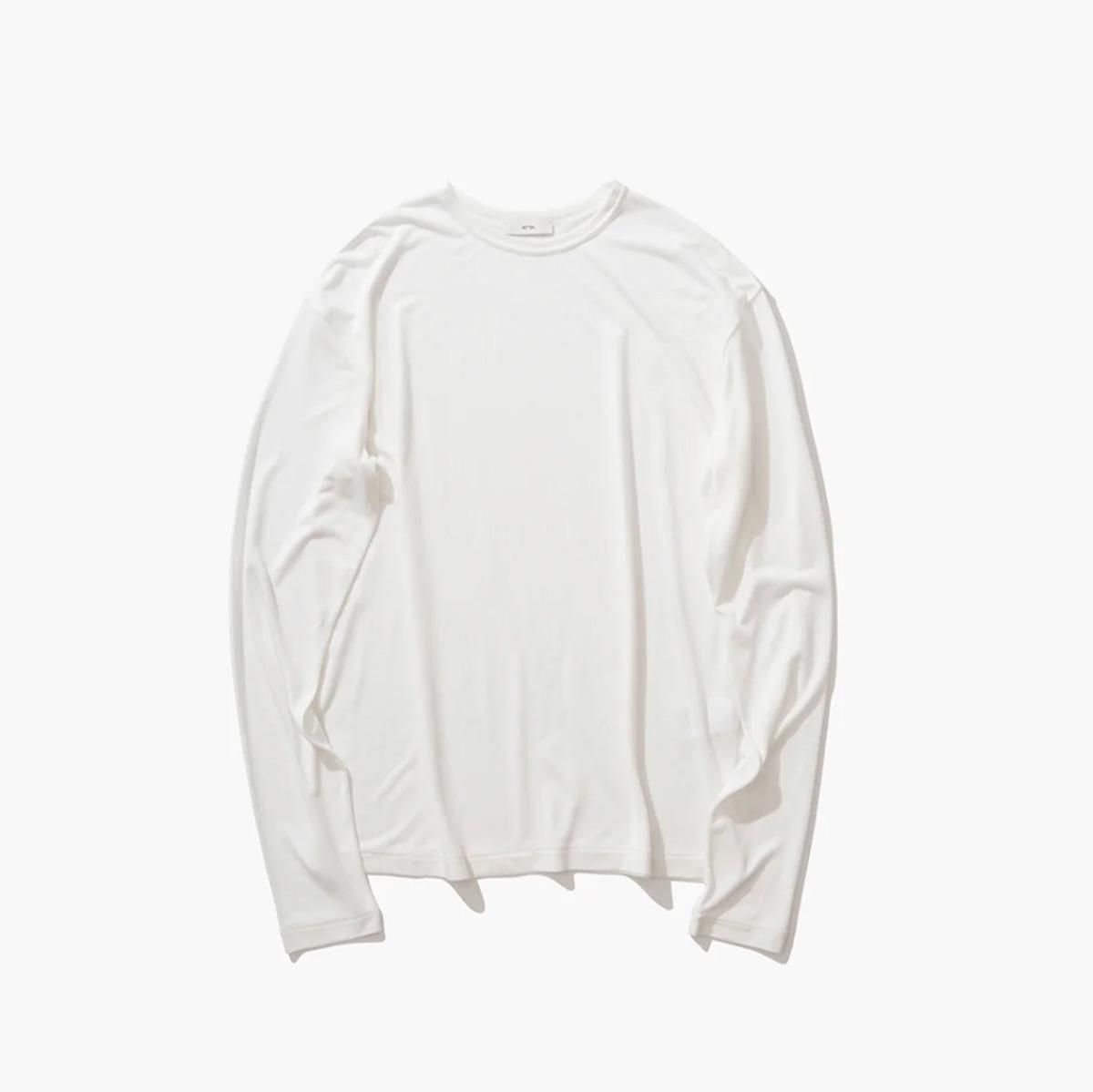 MODAL SILK JERSEY CREWNECK PULLOVER