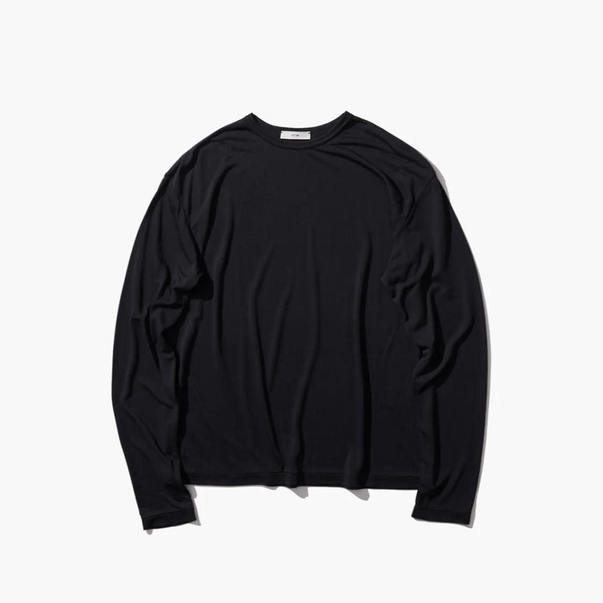 MODAL SILK JERSEY CREWNECK PULLOVER