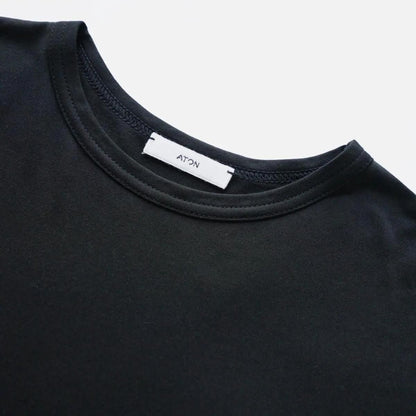 MODAL SILK JERSEY CREWNECK PULLOVER