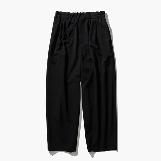 WOOL GABARDINE WIDE TAPERED PANTS