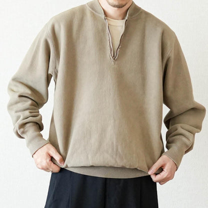 빈티지 하프 집업 립 칼라 스웨트셔츠