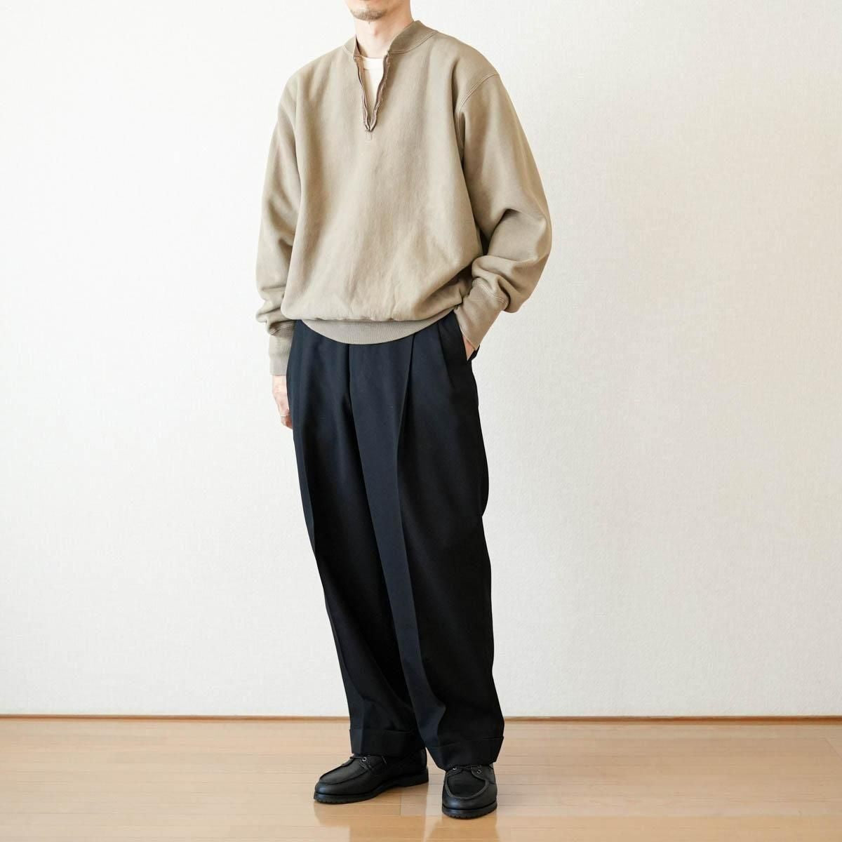 빈티지 하프 집업 립 칼라 스웨트셔츠