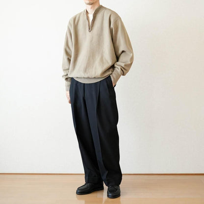 빈티지 하프 집업 립 칼라 스웨트셔츠