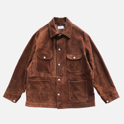 LAMB SUEDE RAILROAD CHORE JACKET