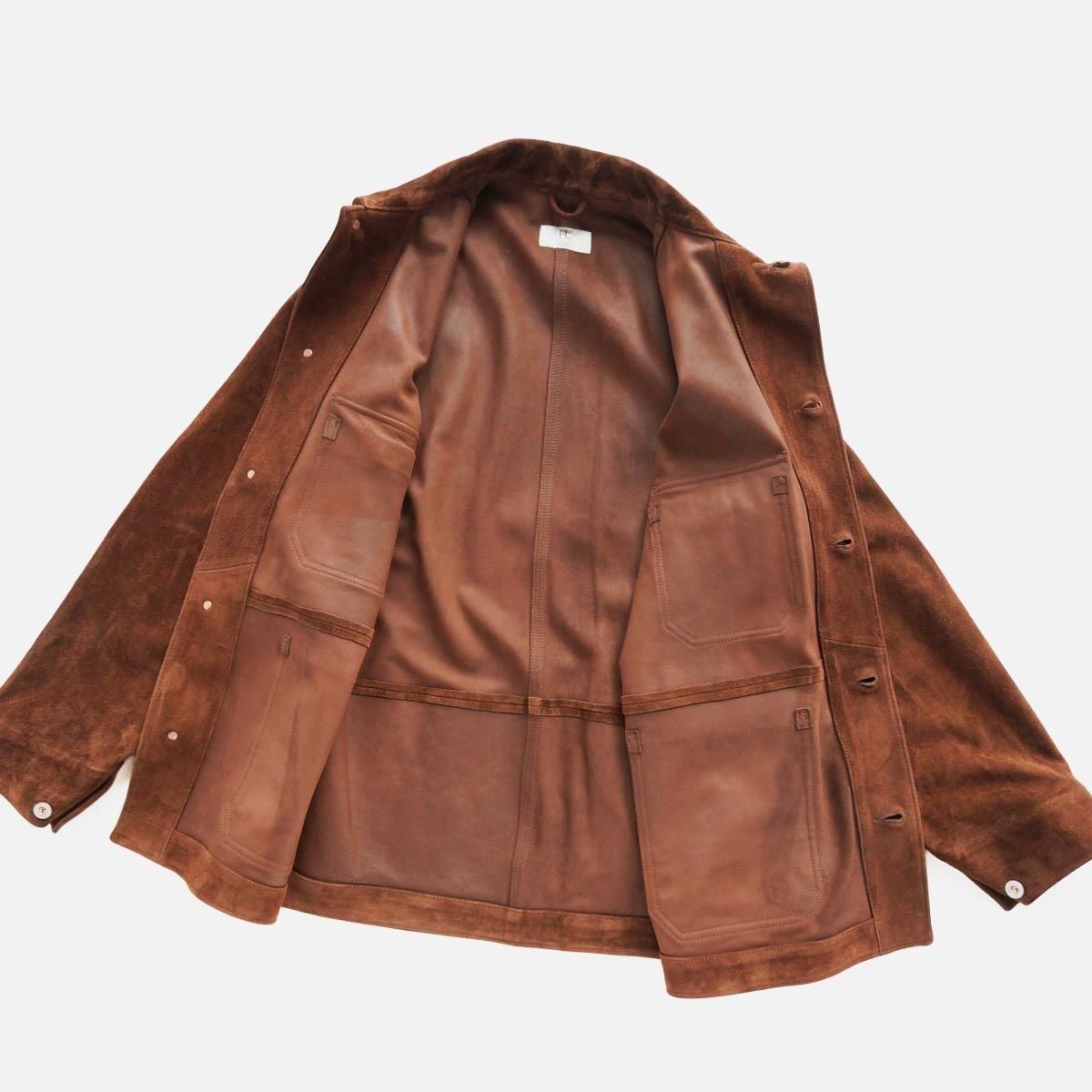 LAMB SUEDE RAILROAD CHORE JACKET