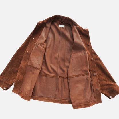LAMB SUEDE RAILROAD CHORE JACKET