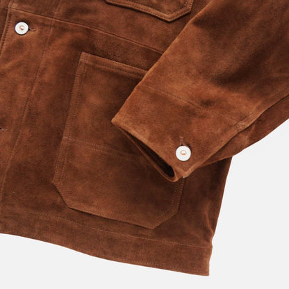 LAMB SUEDE RAILROAD CHORE JACKET