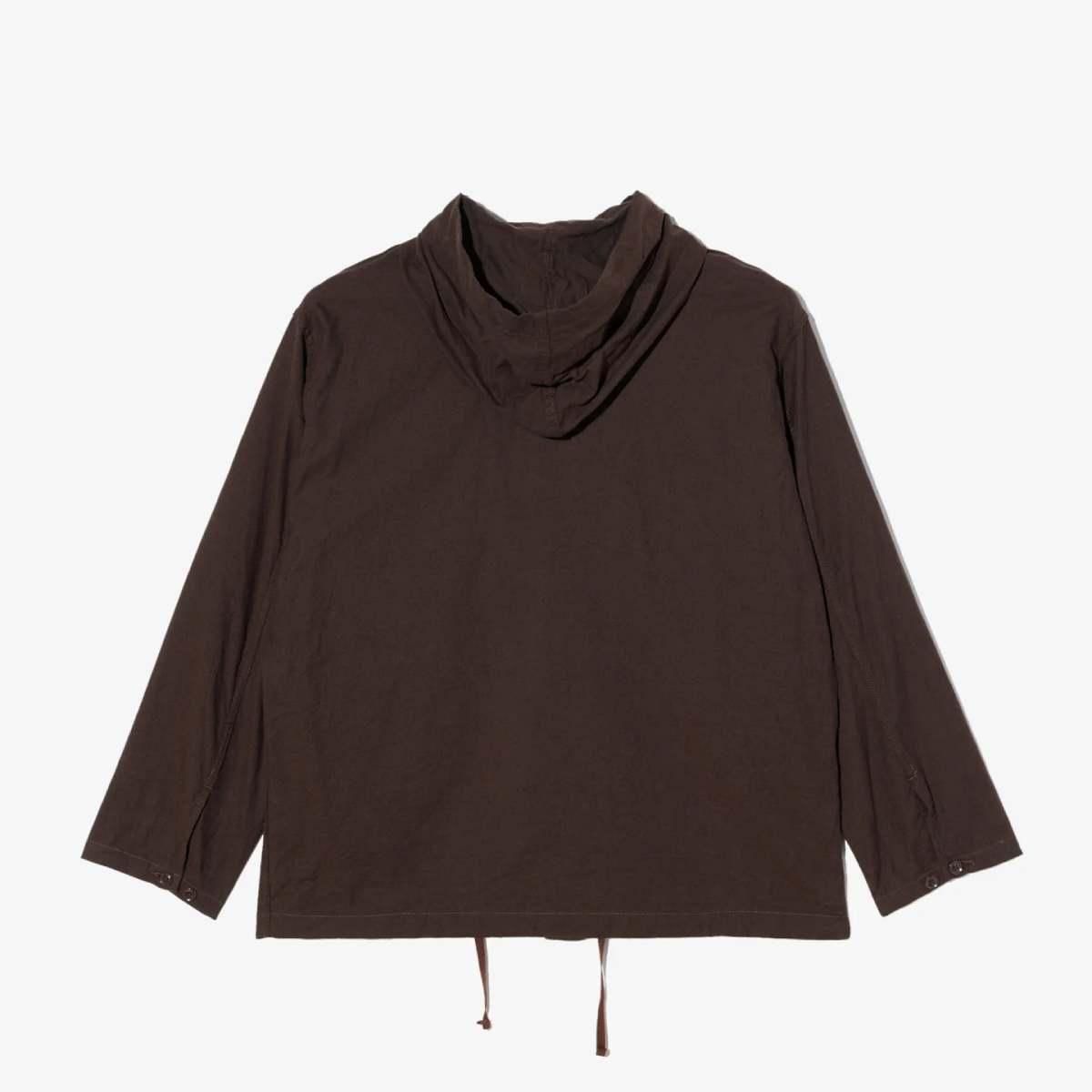 ZIP HOODED SHIRT - COTTON BRUSHED TWILL