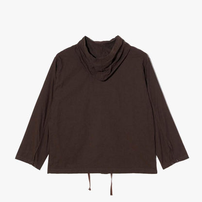 ZIP HOODED SHIRT - COTTON BRUSHED TWILL