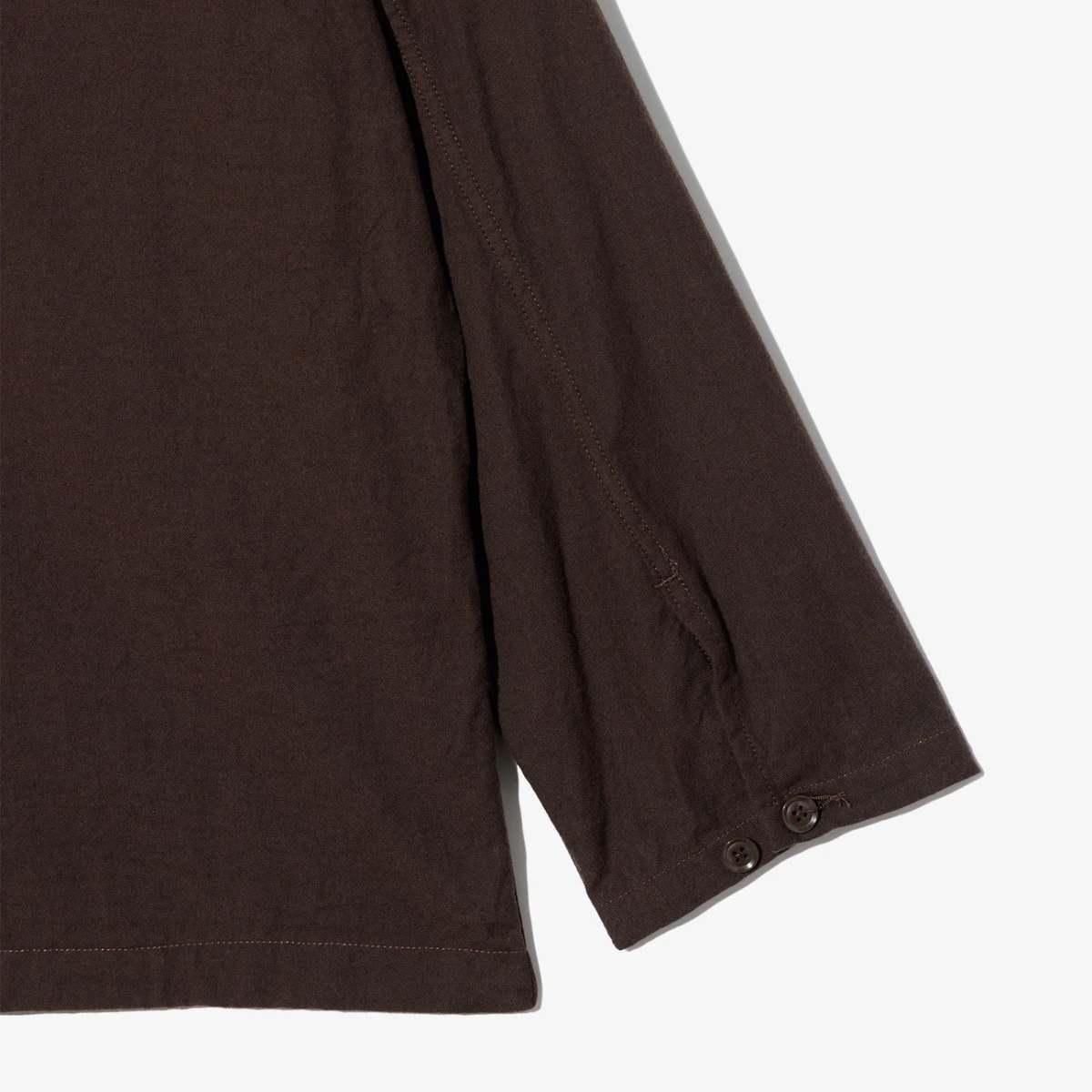 ZIP HOODED SHIRT - COTTON BRUSHED TWILL