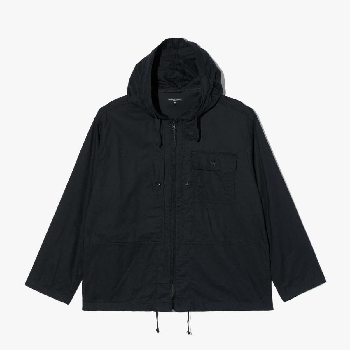 ZIP HOODED SHIRT - COTTON BRUSHED TWILL