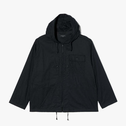 ZIP HOODED SHIRT - COTTON BRUSHED TWILL