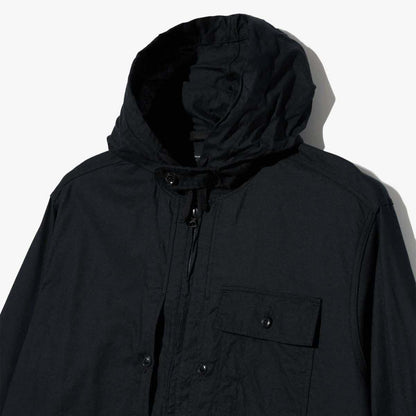 ZIP HOODED SHIRT - COTTON BRUSHED TWILL