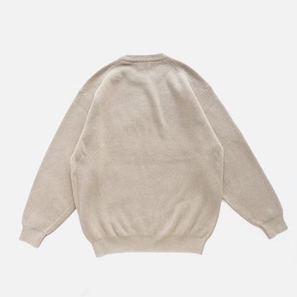 GOLDEN SEA ISLAND RIB STITCH SWEATER