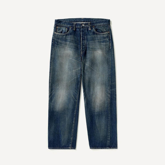 VINTAGE WASHED STRAIGHT DENIM PANTS