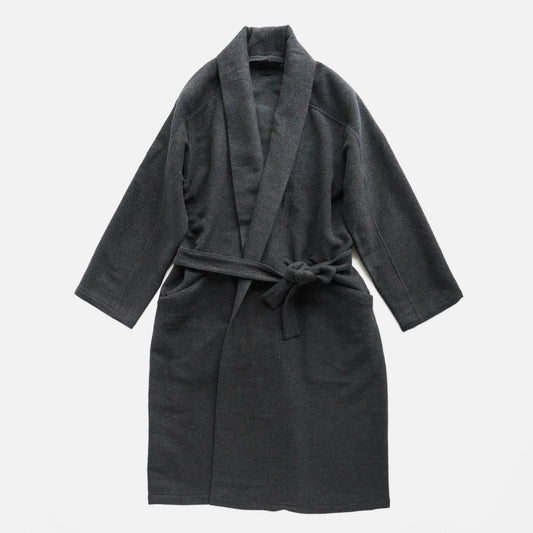 Wool Silk Camel Hanten Long Coat (with belt)