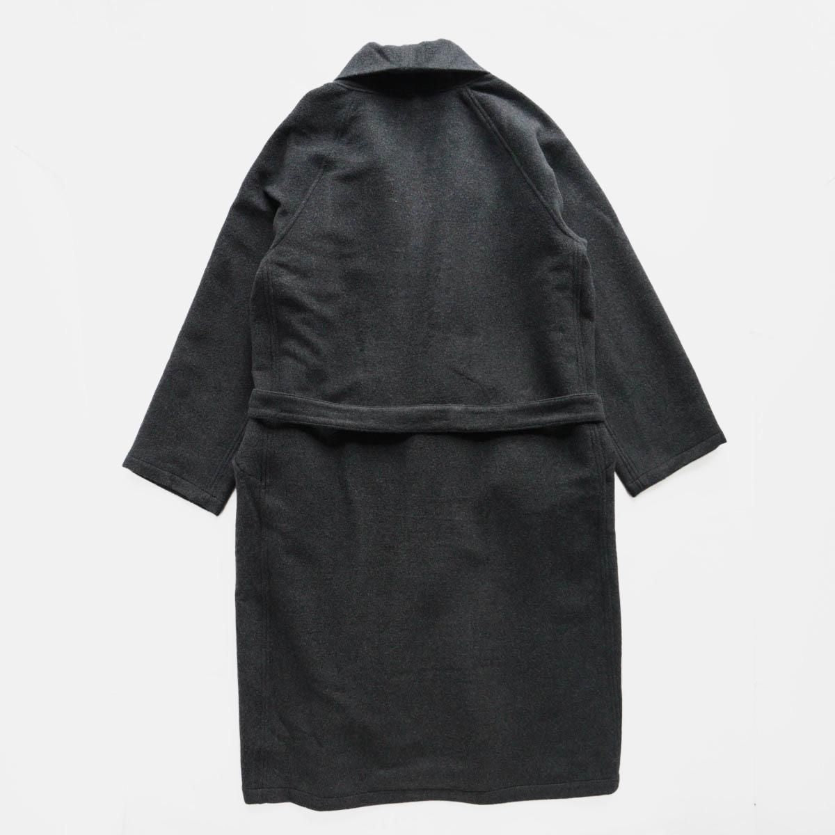 Wool Silk Camel Hanten Long Coat (with belt)