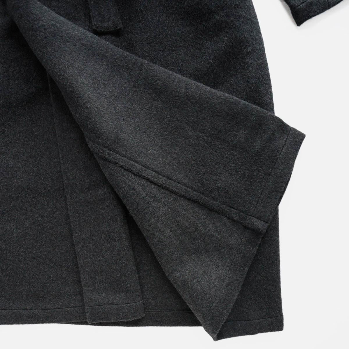 Wool Silk Camel Hanten Long Coat (with belt)