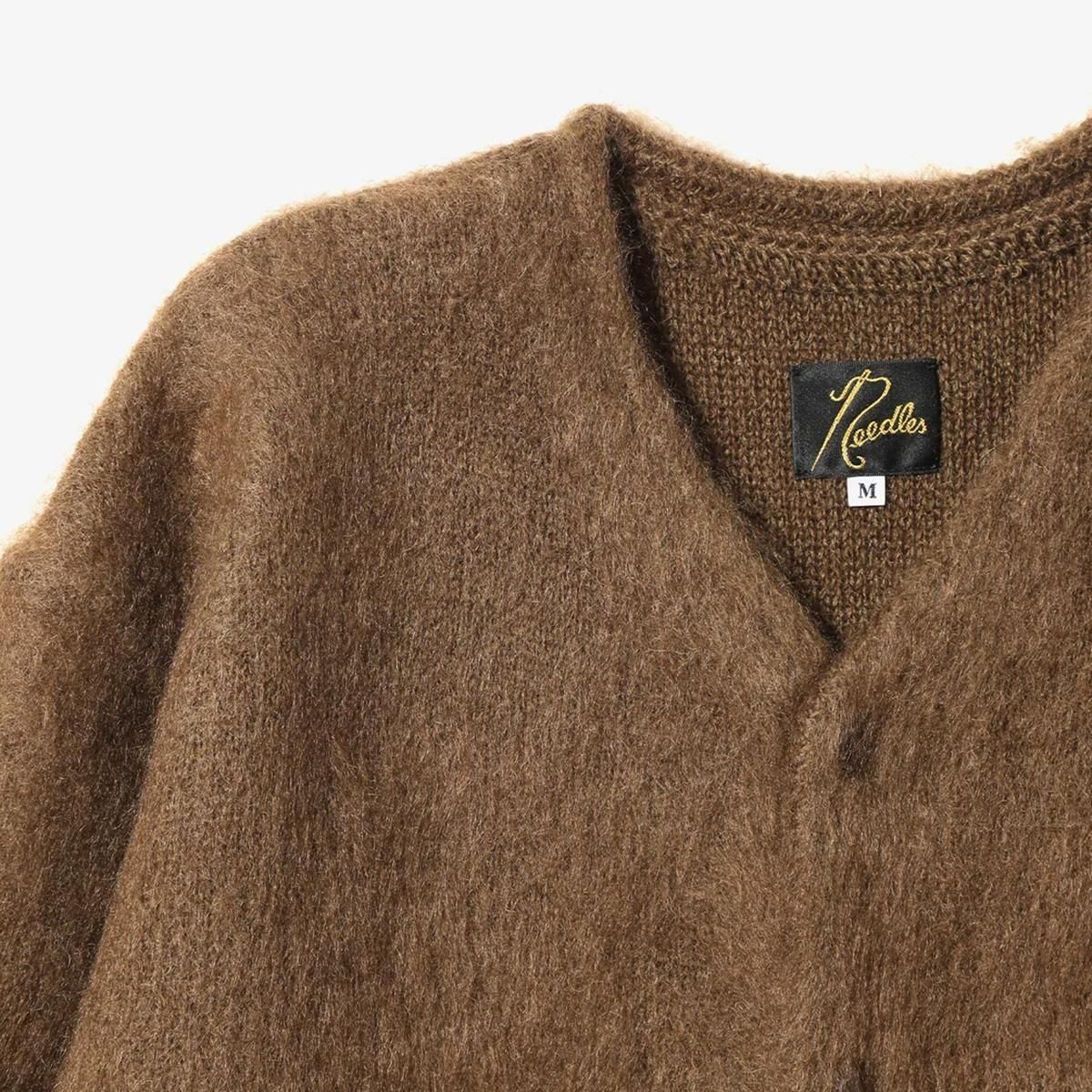 MOHAIR CREWNECK CARDIGAN - SOLID