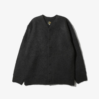 MOHAIR CREWNECK CARDIGAN - SOLID