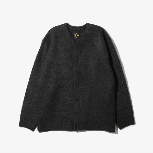MOHAIR CREWNECK CARDIGAN - SOLID